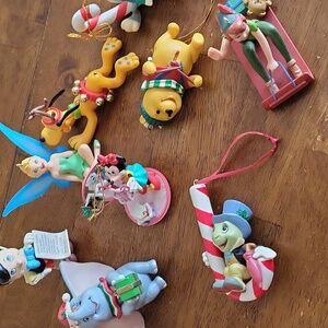 Disney Mini Character Holiday  Ornament Set From 80s And 90s